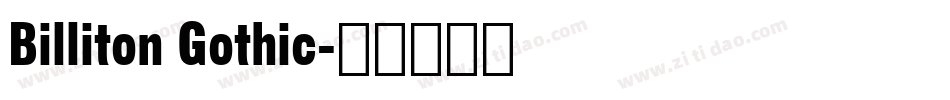 Billiton Gothic字体转换